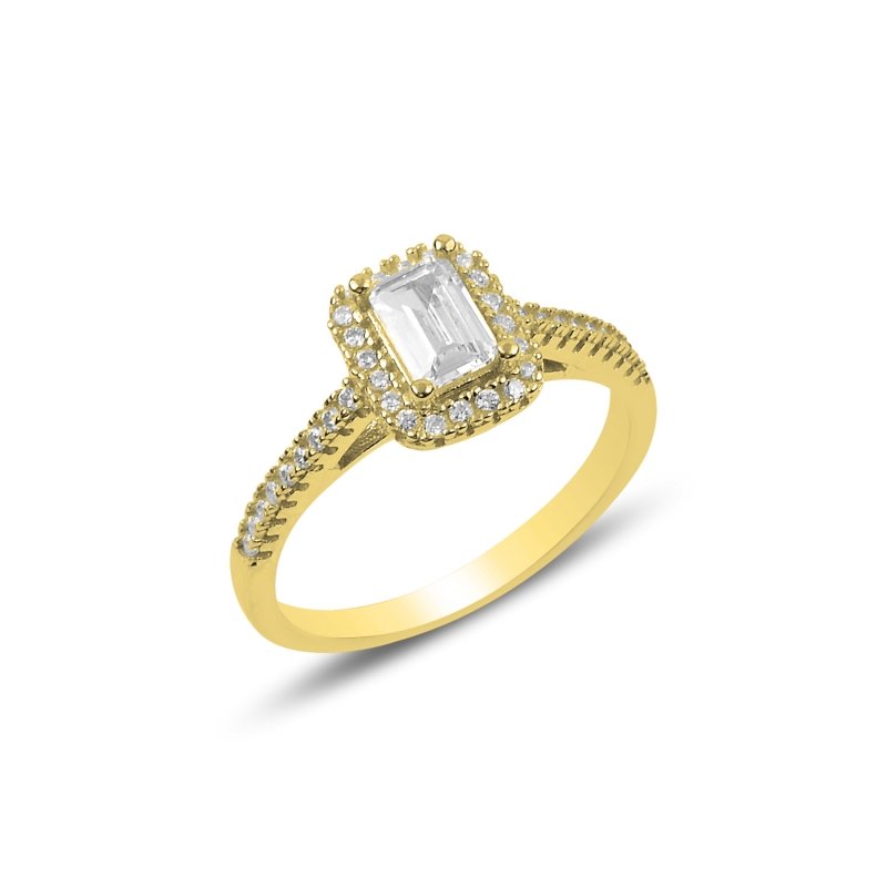 Baguette CZ Solitaire Ring - R90024