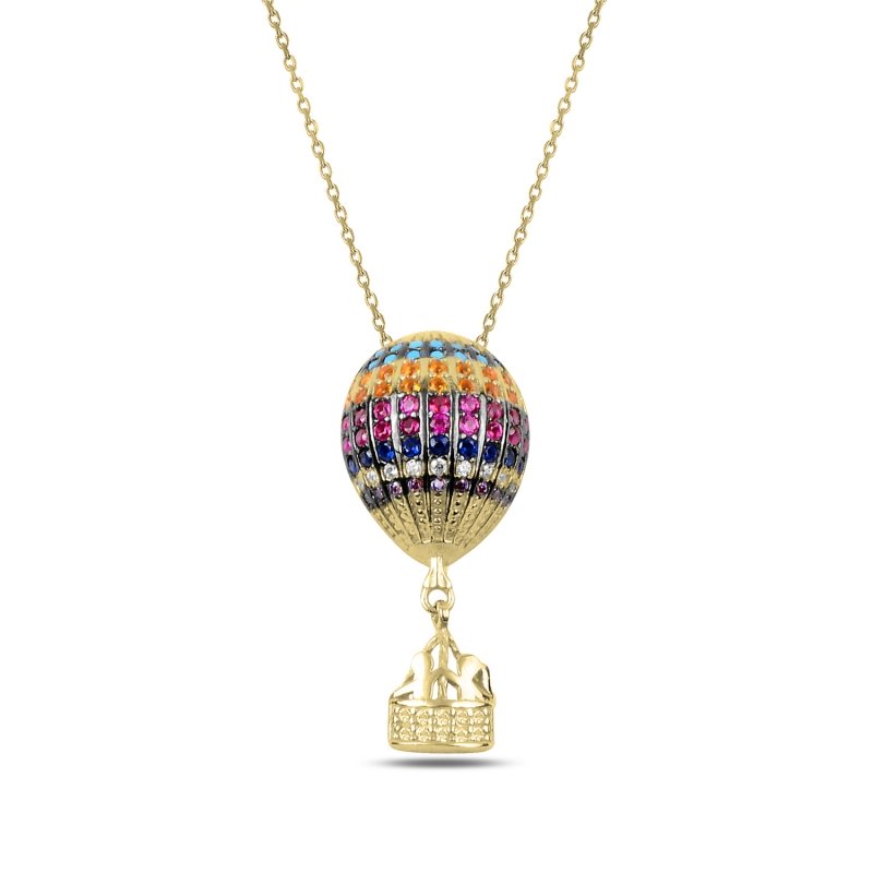 Hot Air Balloon CZ Necklace - N90118