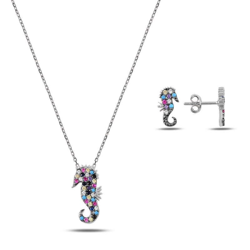 Seahorse Mix CZ Set - S90122