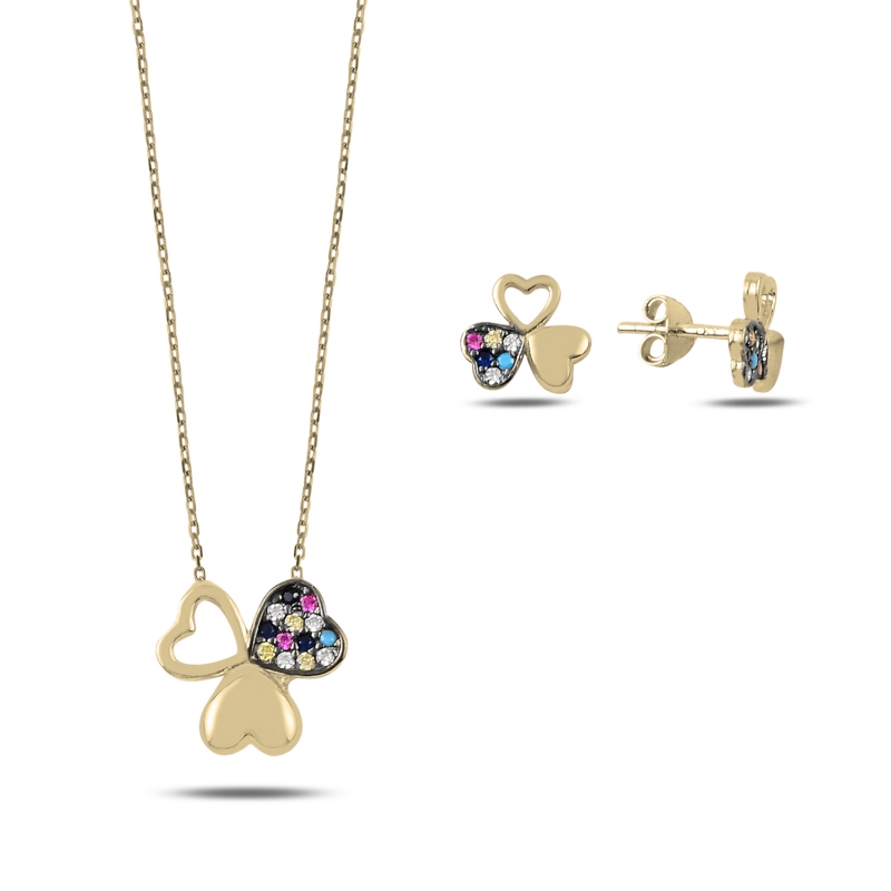 Mix CZ Clover Set - S90124