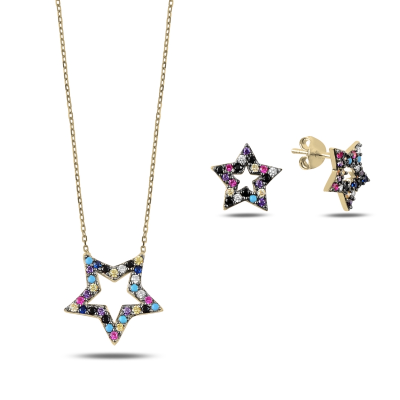 Mix CZ Star Set - S90125