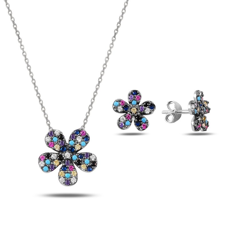 Mix CZ Daisy Set - S90128