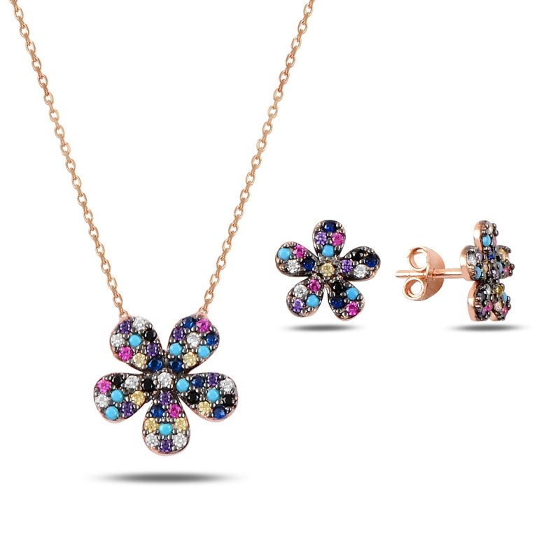 Mix CZ Daisy Set - S90128