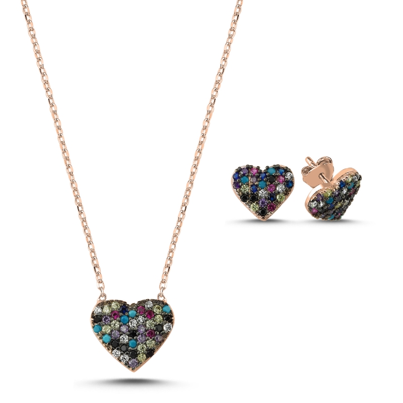 Heart Mix CZ Set - S90129
