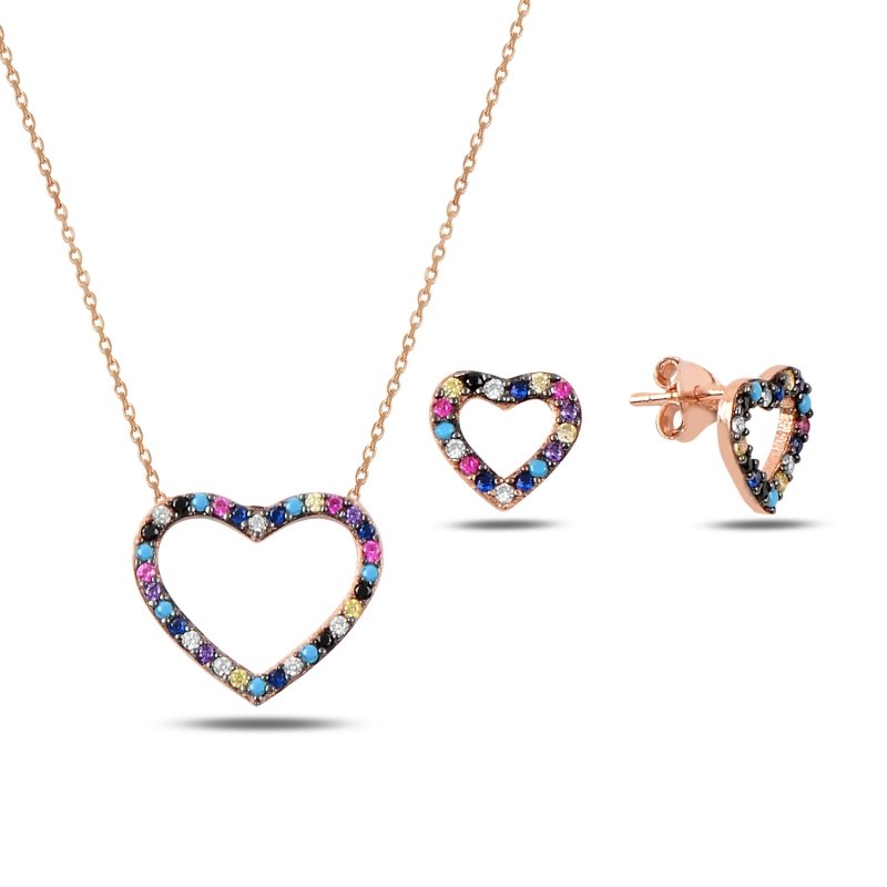 Heart Mix CZ Set - S90130