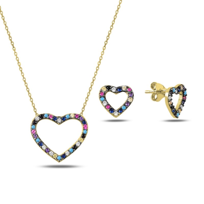 Heart Mix CZ Set - S90130