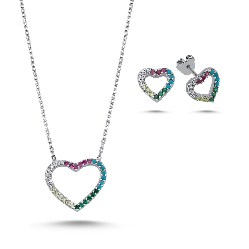 Heart Mix CZ Set - S90131