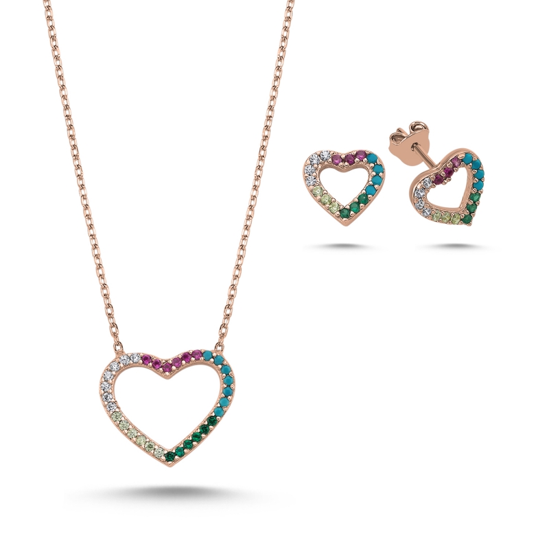 Heart Mix CZ Set - S90131