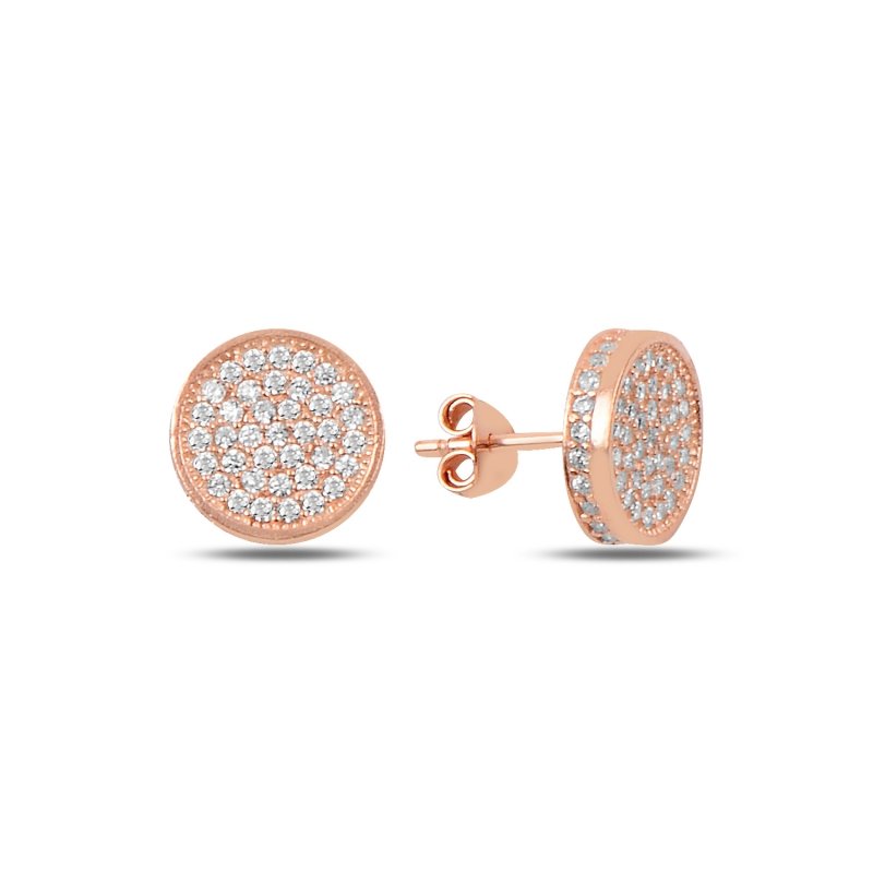 3d Round CZ Stud Earrings - E90174