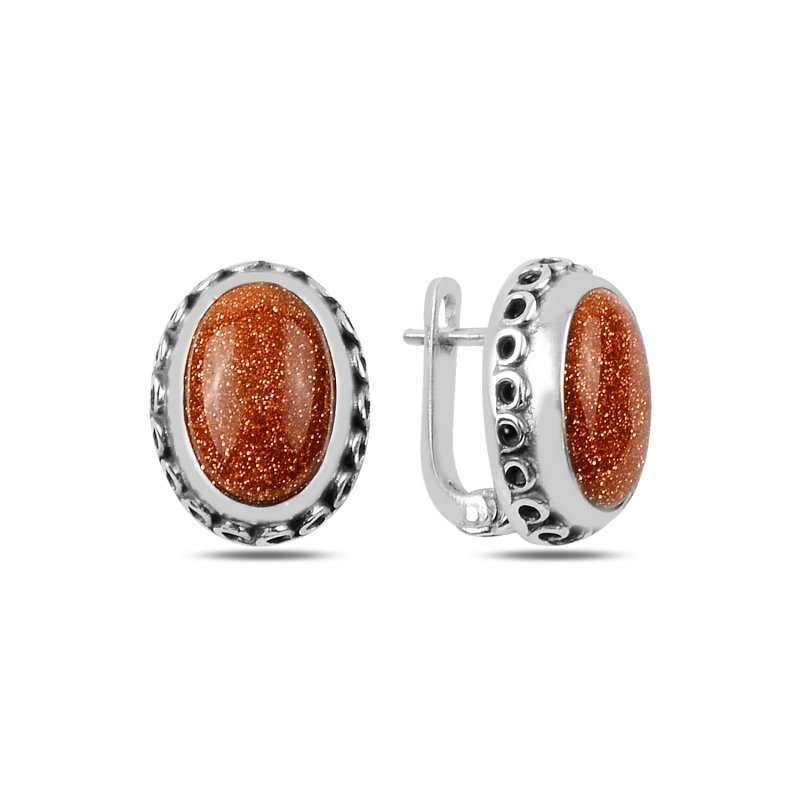 Goldstone Handmade Oxidized Earrings - E90177