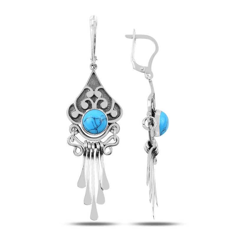 Turquoise Stone Handmade Earrings - E90200