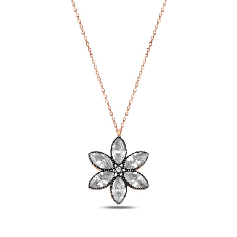 CZ Flower Necklace - N90303