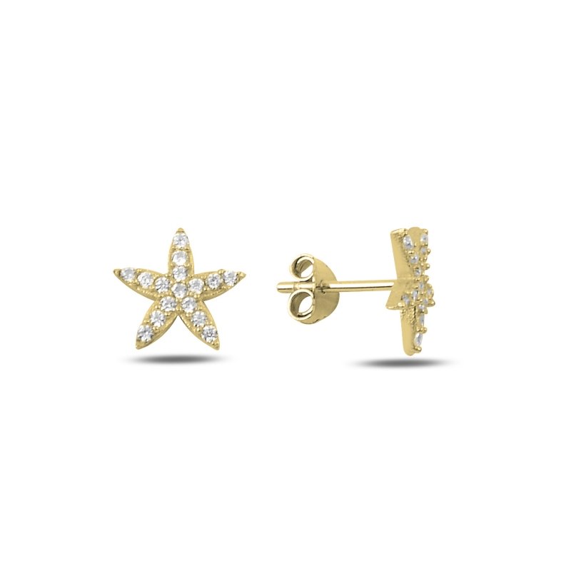 Starfish CZ Stud Earrings - E90339