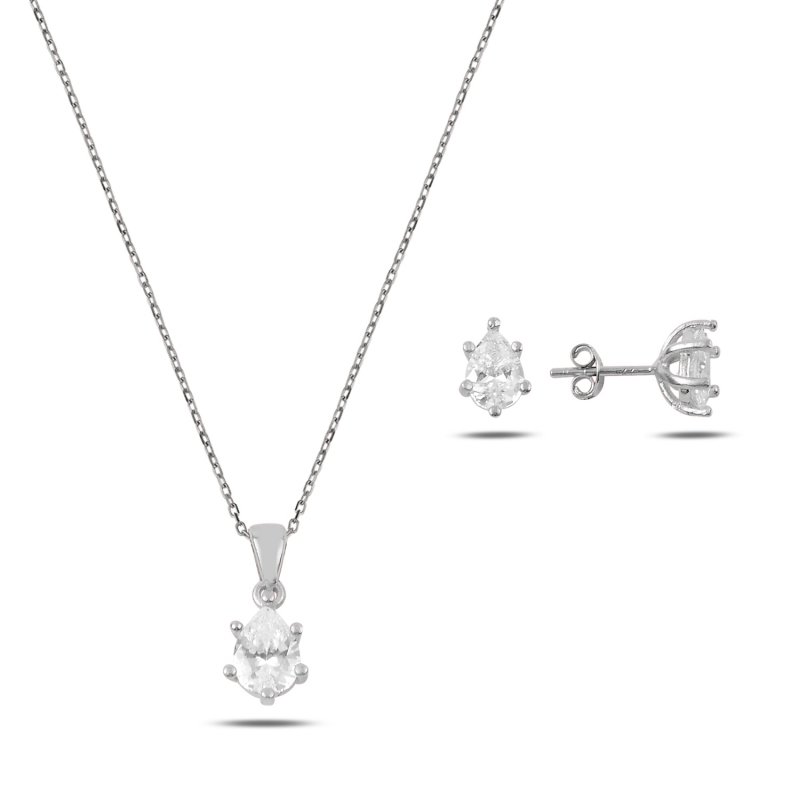 Drop CZ Solitaire Set - S90348