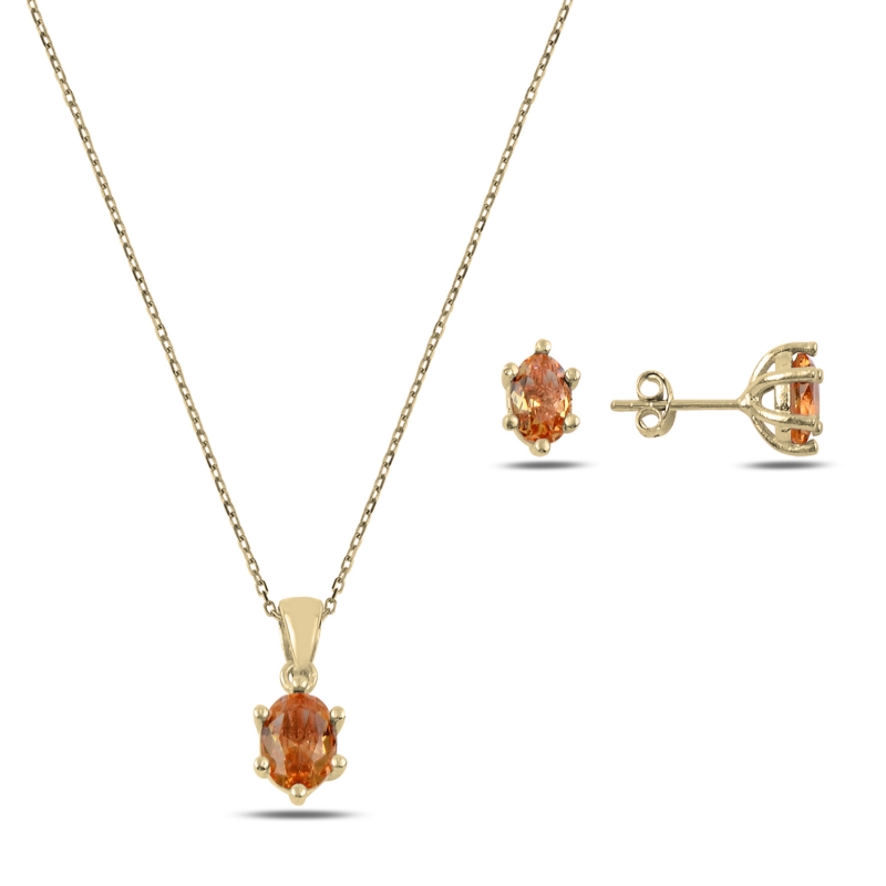 Oval Sultanite Solitaire Set - S90349