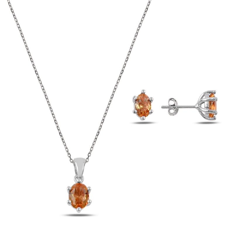 Oval Sultanite Solitaire Set - S90349