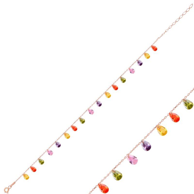 Dangle Drop CZ Anklet - ANK90359