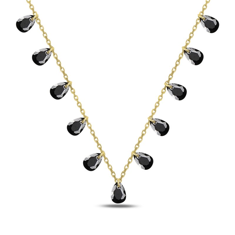 Dangle Drop CZ Charm Necklace - N90379