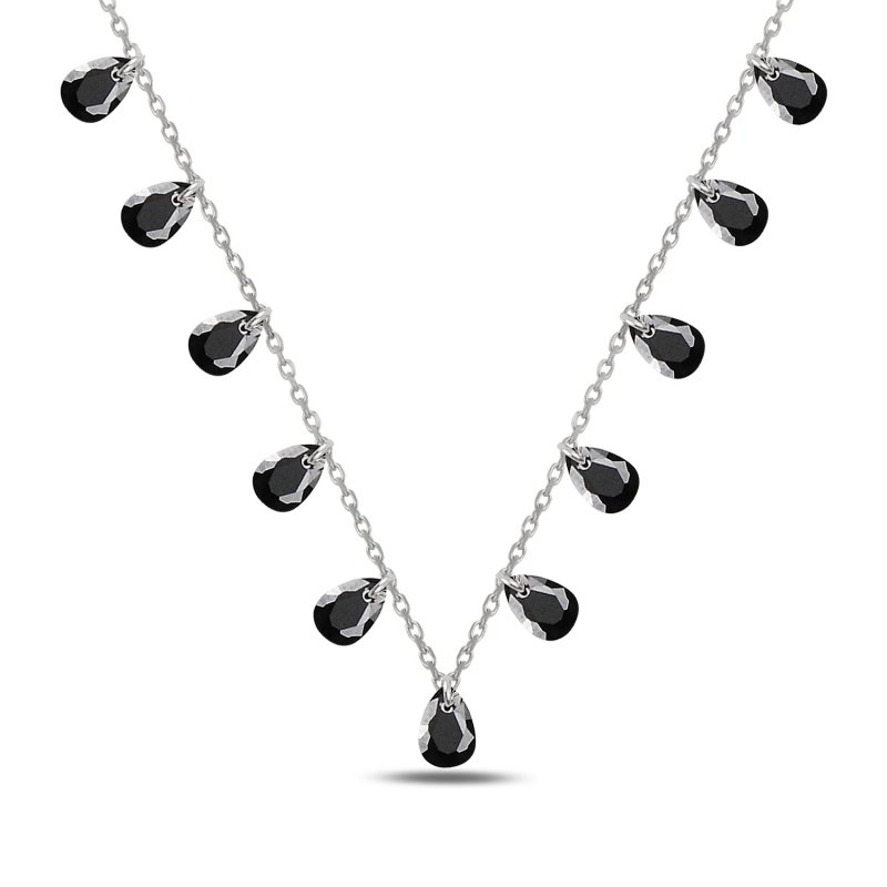 Dangle Drop CZ Charm Necklace - N90379