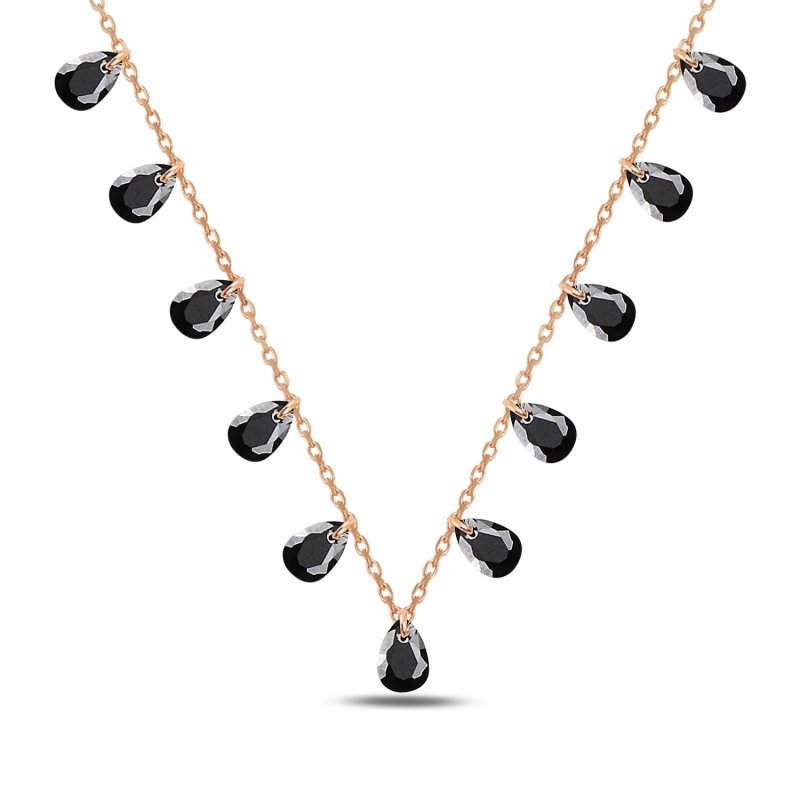 Dangle Drop CZ Charm Necklace - N90379