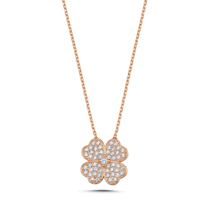 CZ Clover Necklace - N90386
