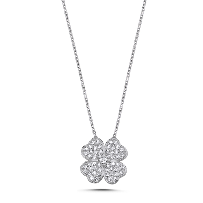 CZ Clover Necklace - N90386