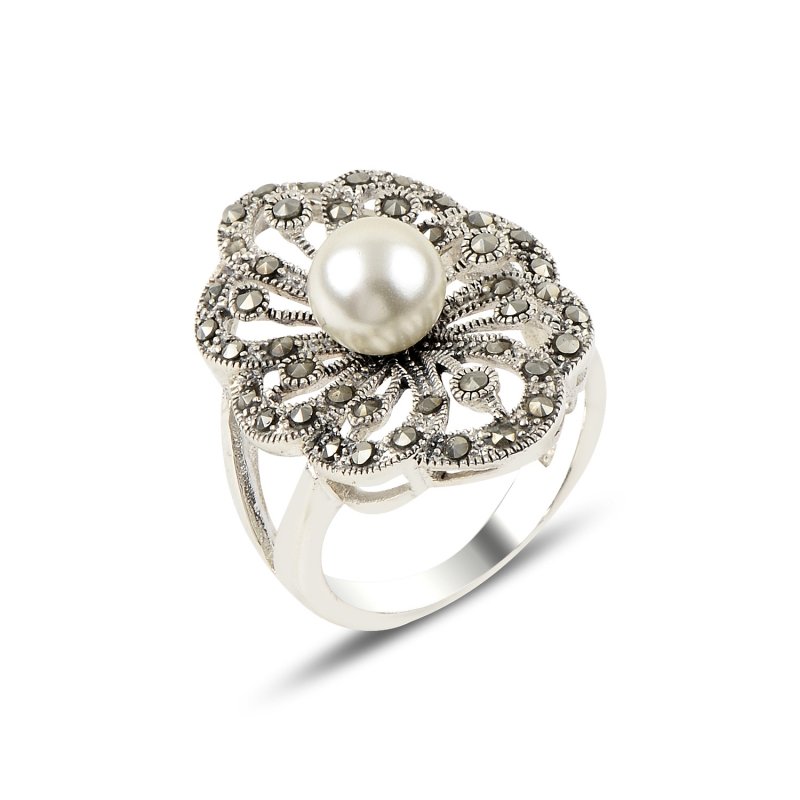 Pearl & Marcasite Ring - R90549