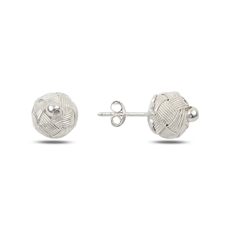 Kazaz Hand Knitted Ball Stud Earrings - E90576