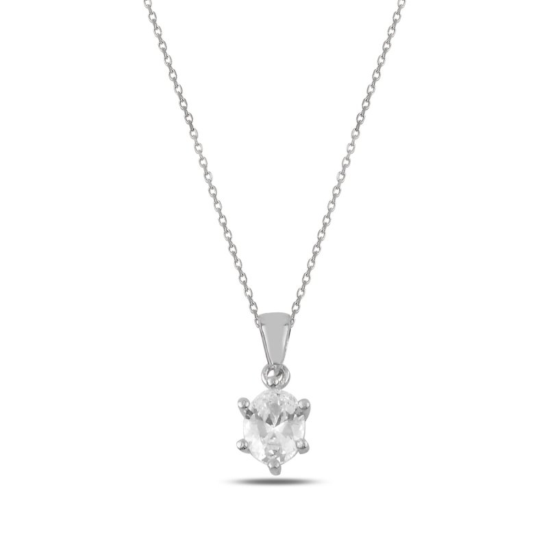 CZ Solitaire Necklace - N90586