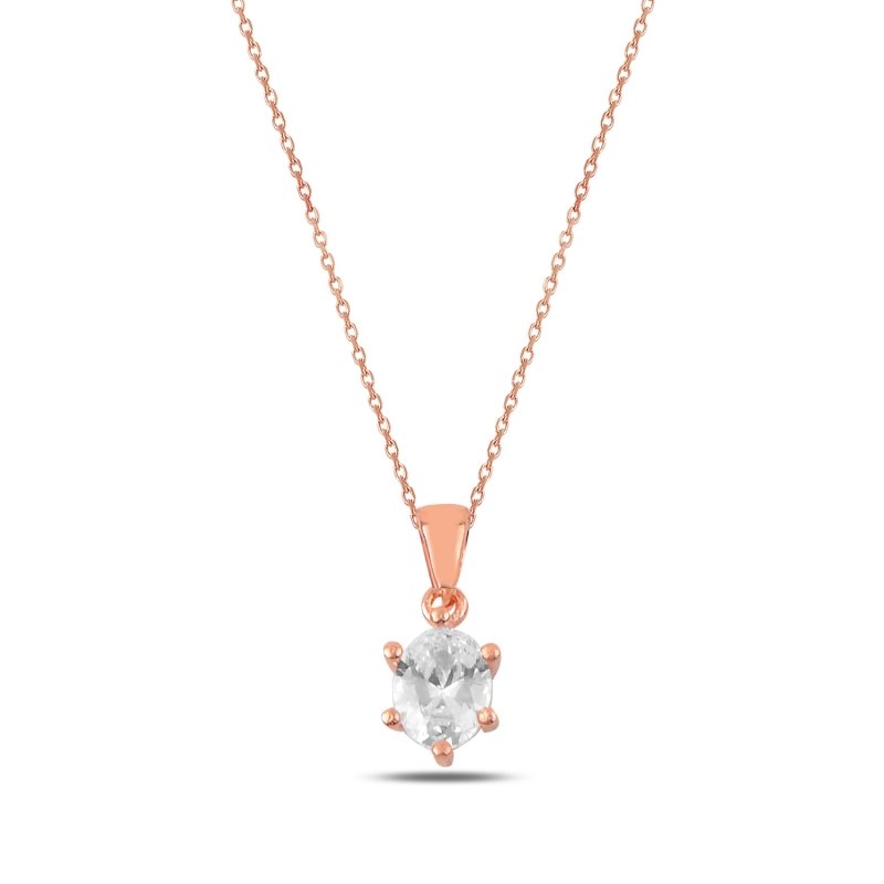 CZ Solitaire Necklace - N90586