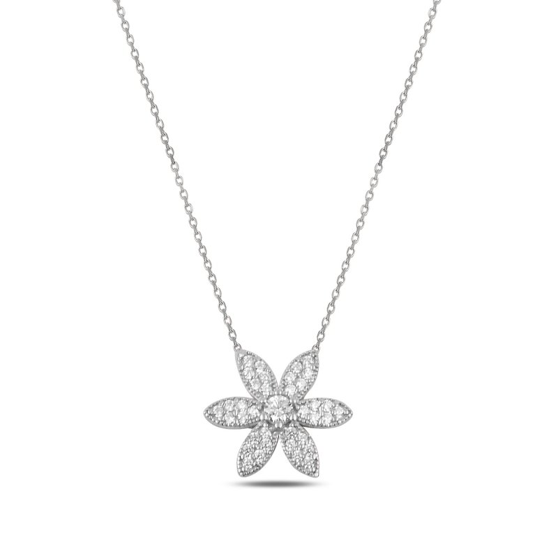 CZ Flower Necklace - N90592