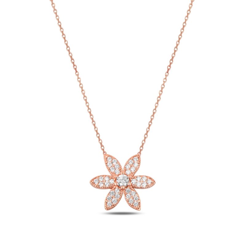 CZ Flower Necklace - N90592