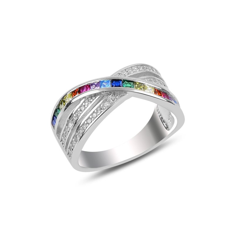 CZ & Mix Baguette Ring - R90676