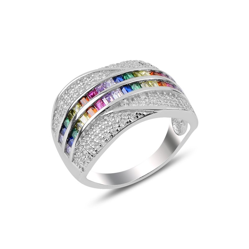 CZ & Mix Baguette Ring - R90679