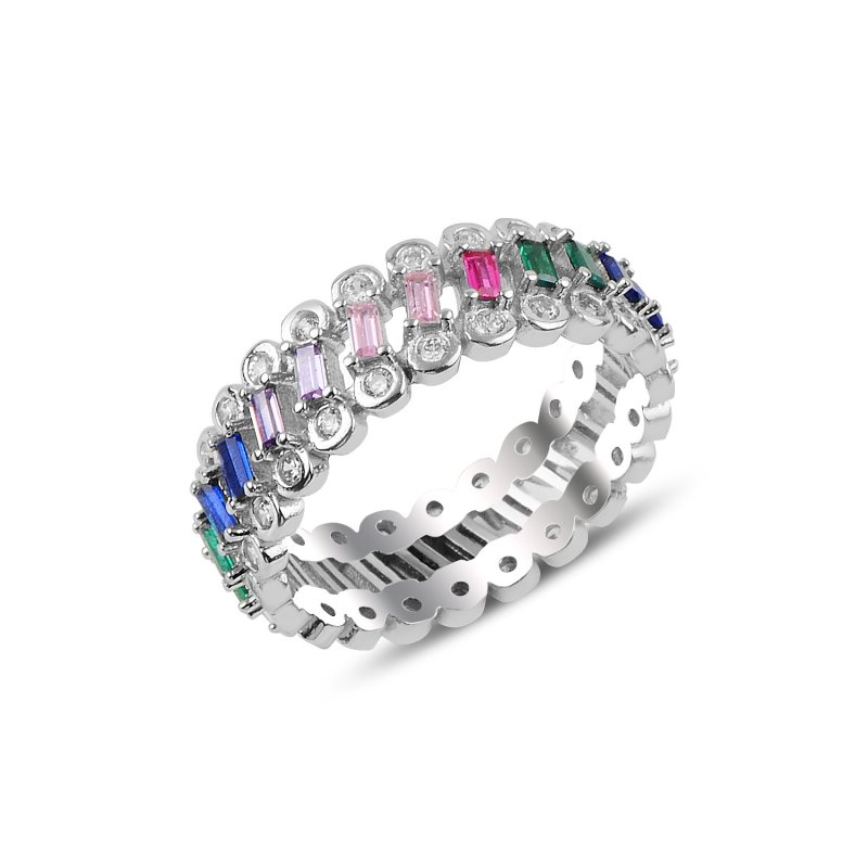 CZ & Mix Baguette Eternity Ring - R90685