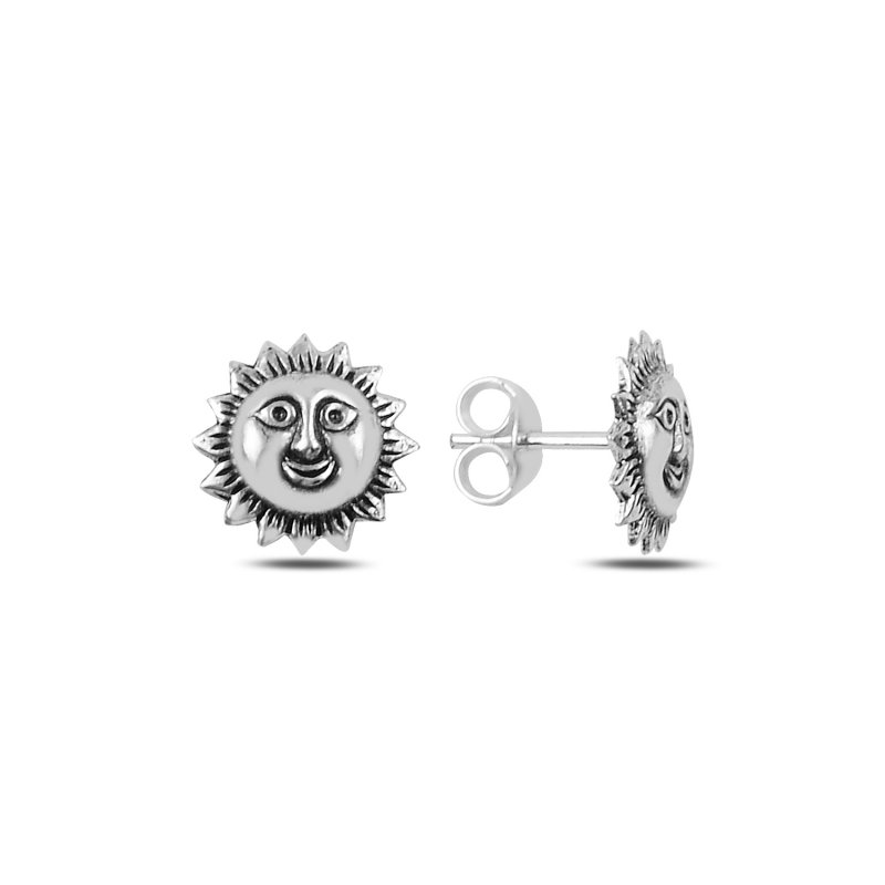 Oxidised Sun Stud Earrings - E90883