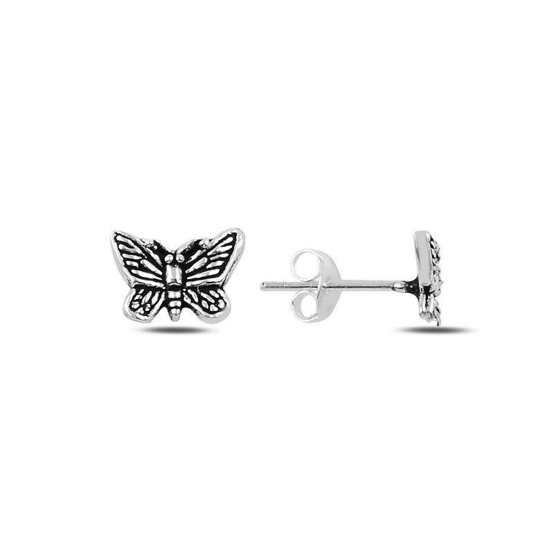 Oxidised Butterfly Stud Earrings - E90885