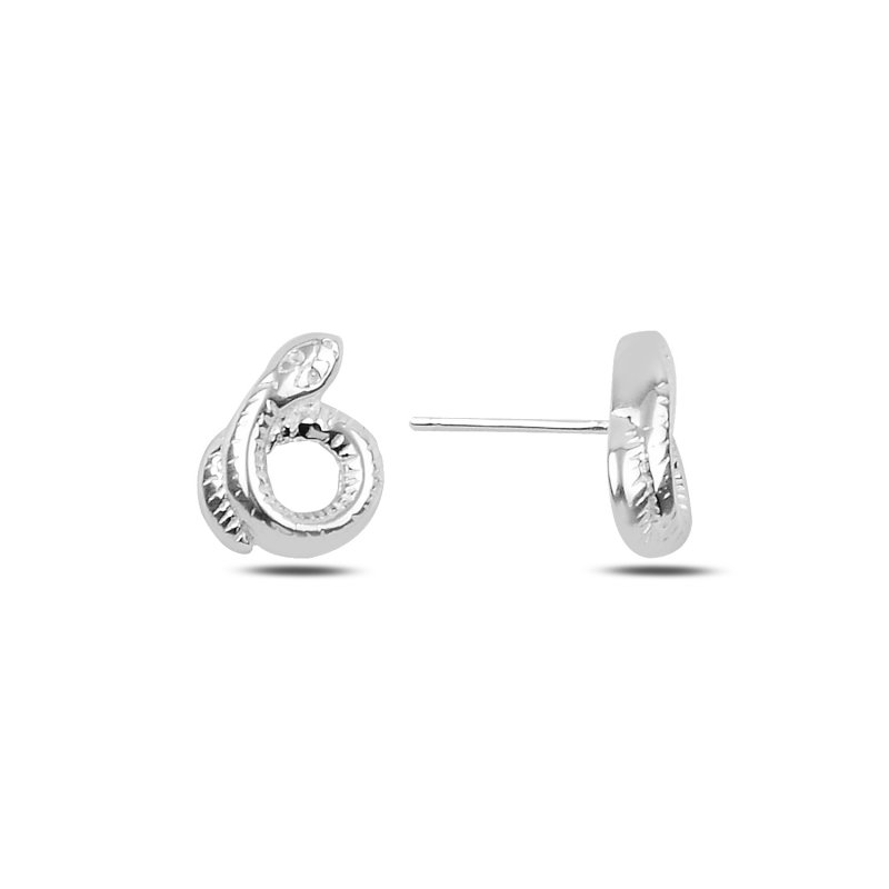 Oxidised Snake Stud Earrings - E90894