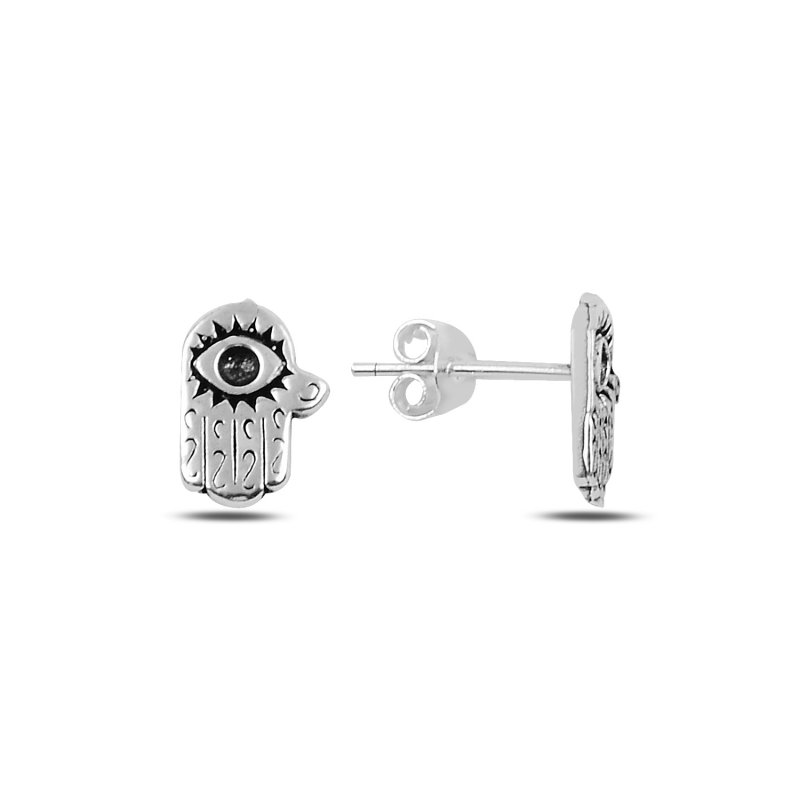 Oxidised Hamsa Stud Earrings - E90895