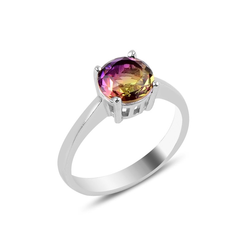 Ametrine CZ Solitaire Ring - R91095