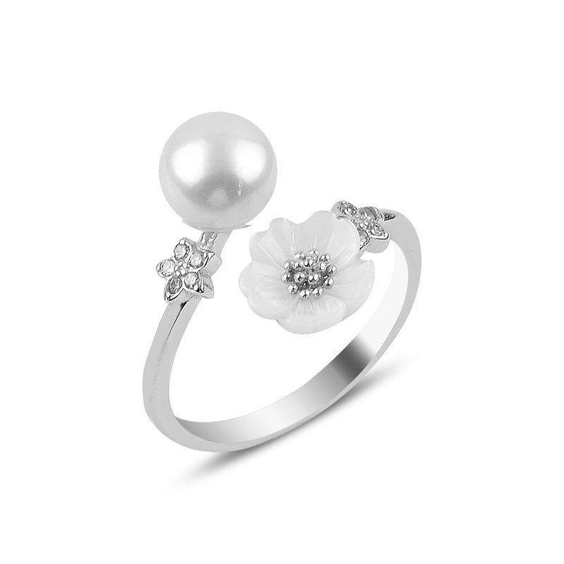 Pearl & Mother of Pearl CZ Ring - R91097