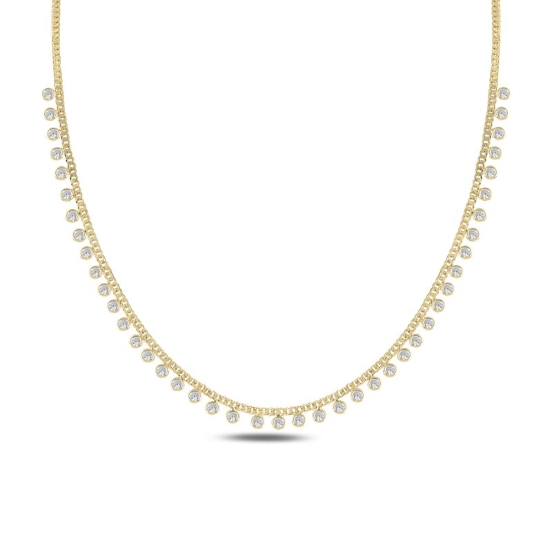 Dangle CZ Necklace - N91447