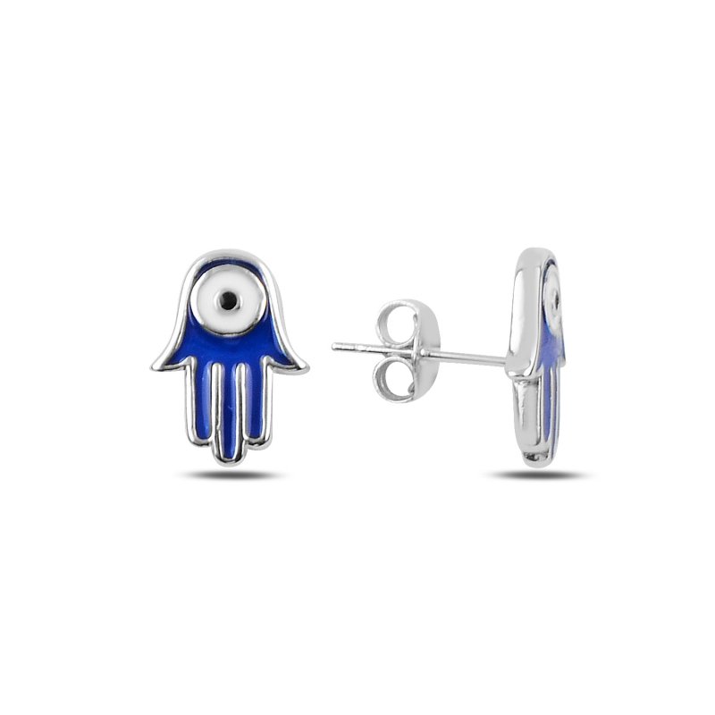 Enamel Evi̇l Eye & Hamsa Stud Earrings - E91517
