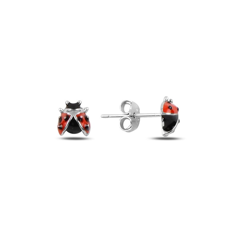 Enamel Ladybug Stud Earrings - E91518