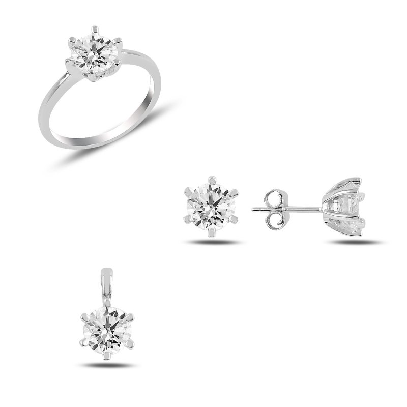 CZ Solitaire Set - S91632