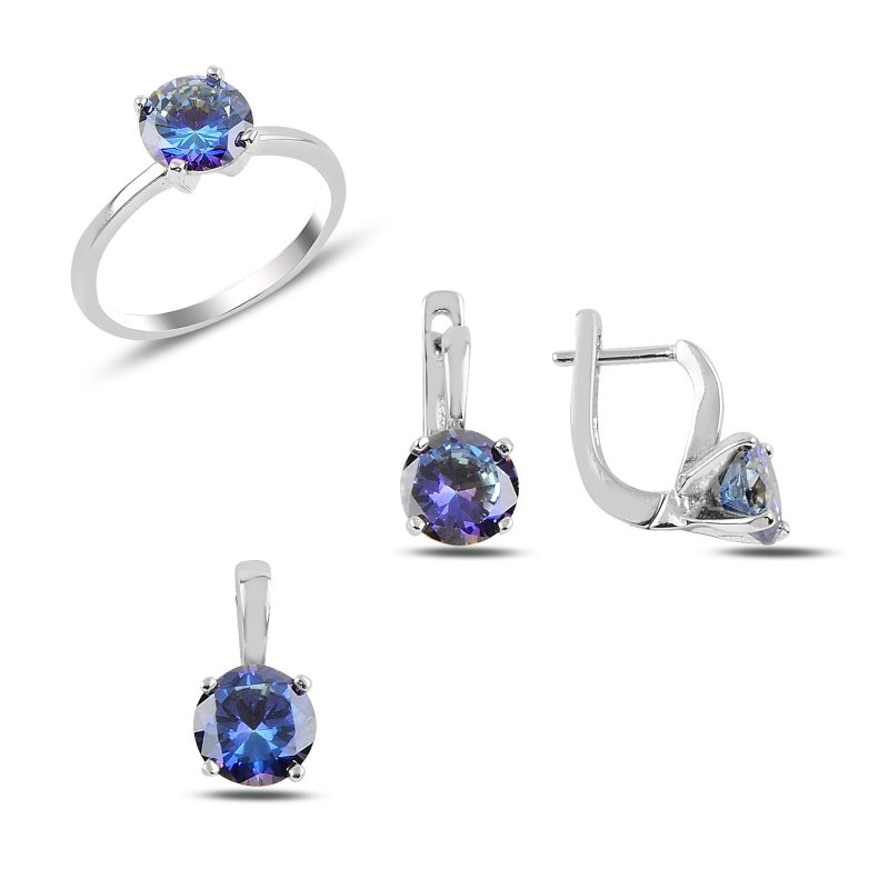 Mystic Topaz CZ Solitaire Set - S91633