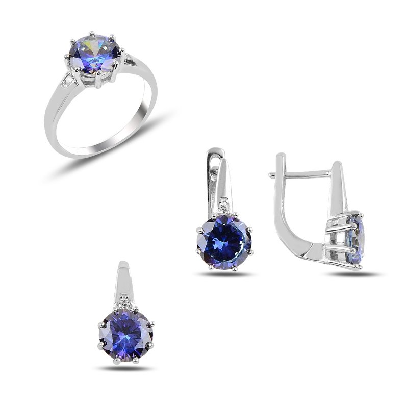 Mystic Topaz CZ Solitaire Set - S91639