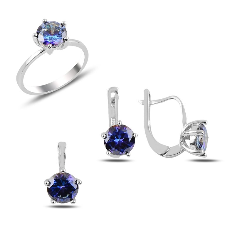 Mystic Topaz CZ Solitaire Set - S91641