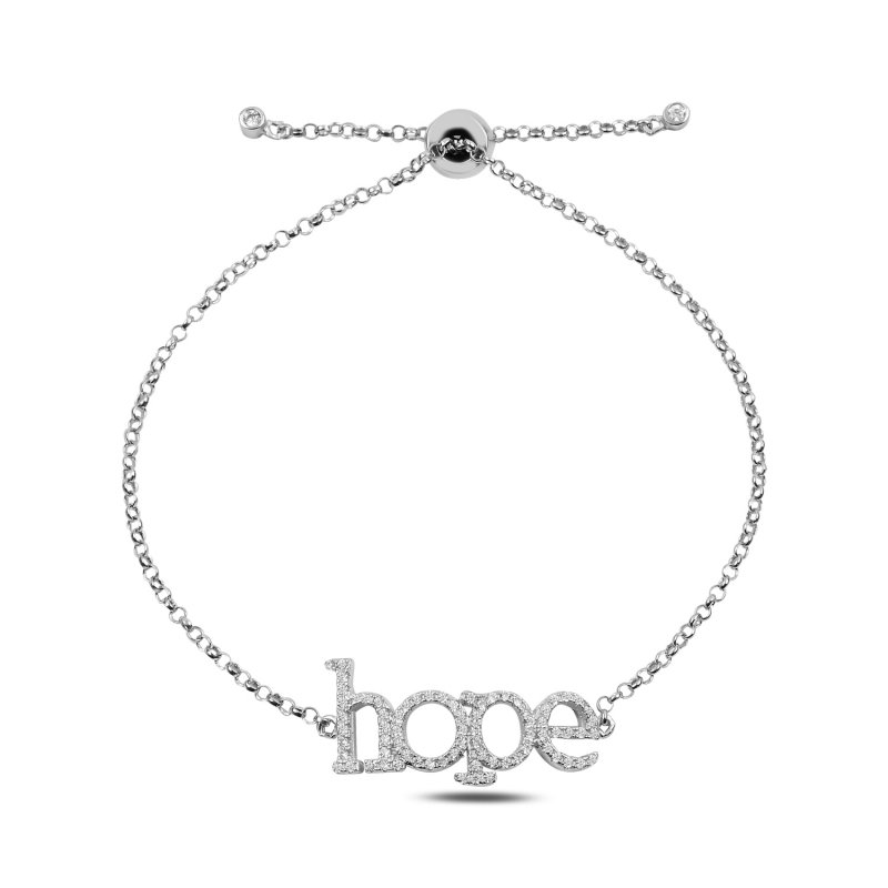 CZ Hope Adjustable Sliding Bracelet - B91670