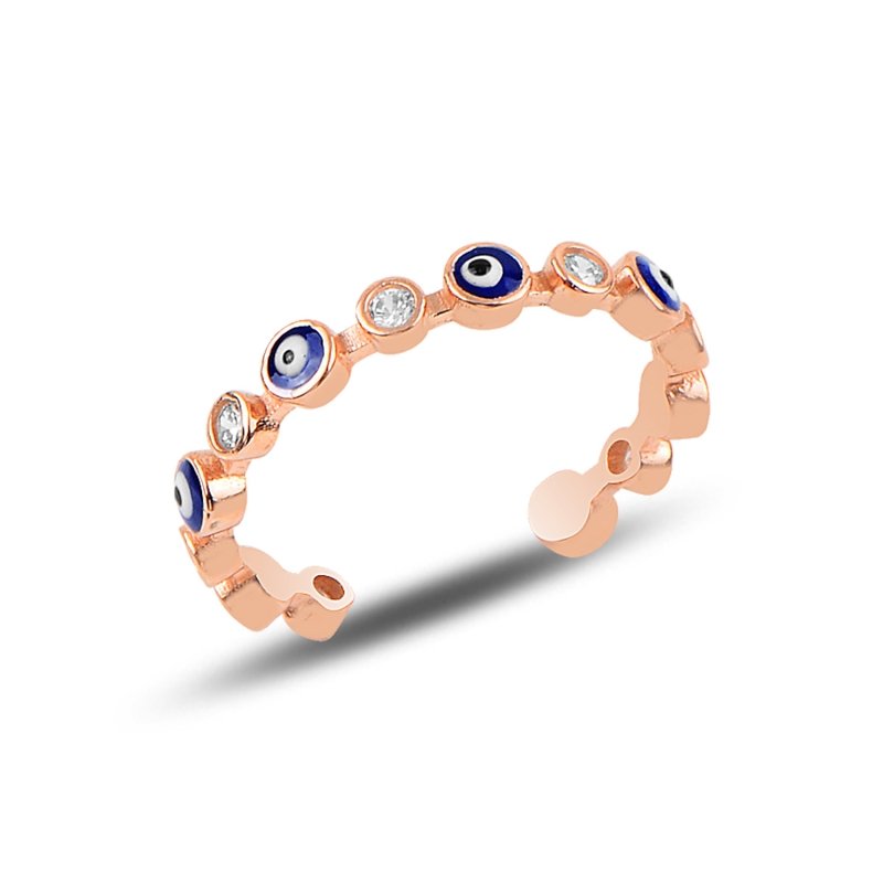 Evil Eye & CZ Adjustable Size Ring - R91675
